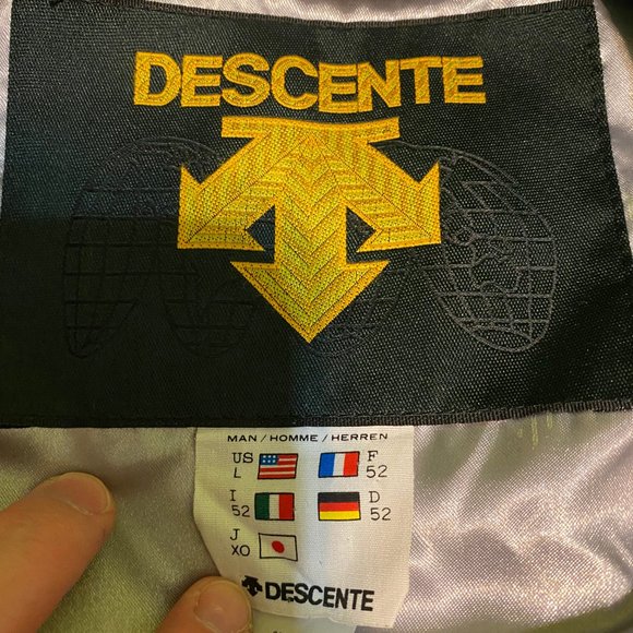 Vintage Descente Ski Jacket Coat Mens Size Large Teil Black Purple & Orange - Picture 2 of 11